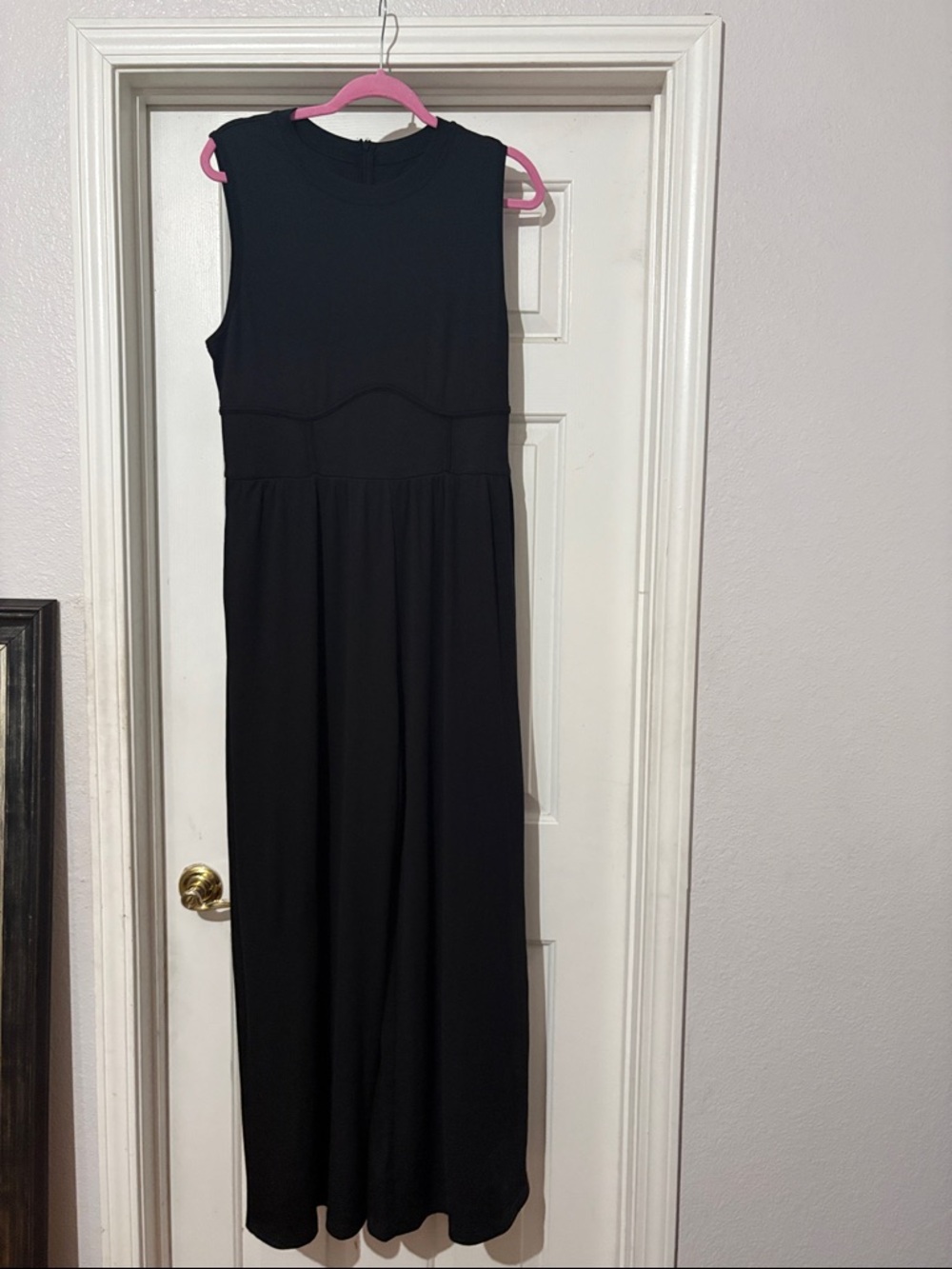 Source Unknown Black Sleeveless Jumpsuit